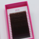 Dark Brown Split-Tip Flat Lashes - LashBase Inc