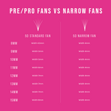 5D Narrow Fans - 700 Fans - LashBase Inc