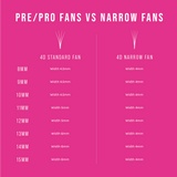 4D Narrow Fans - 700 Fans - LashBase Inc