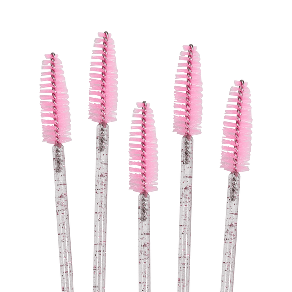 Pink Glitter Mascara Wands (50) - LashBase Inc