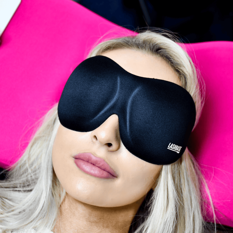 Eye Mask for Lash Extensions,3D Contoured 25mm Deep Pockets Design Lash  Protect Sleep Mask, Soft Memory Foam, Adjustable Headband Strap for Lashes